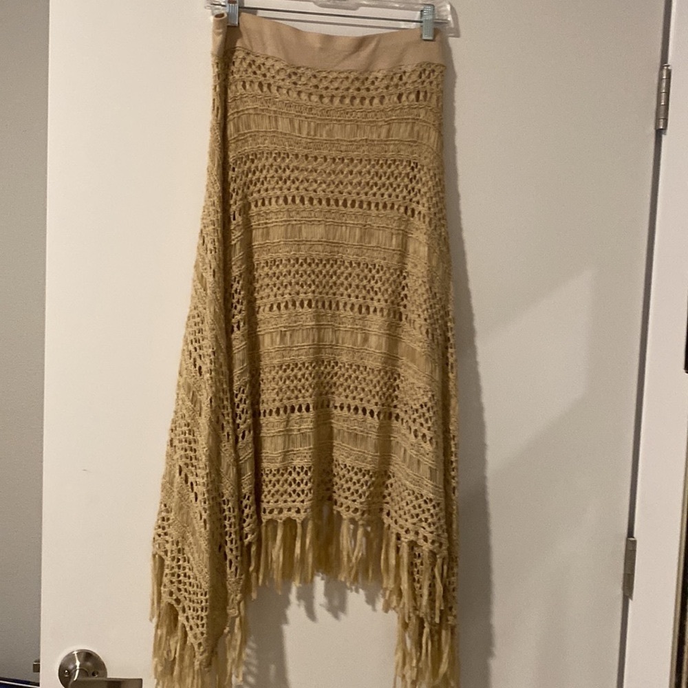 COPY House Of Harlow Gypsy Free People Anthropologie Boho Crochet Fringe Midi